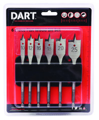 DFB6SET 6 PIECE FLAT WOOD BIT SET