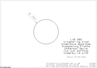 L18 390 OKG Undermount Cut Out