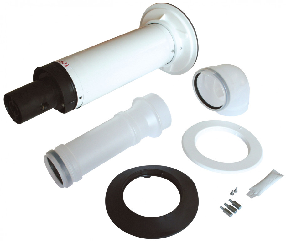 7716191155 100mm Telescopic Horizontal Flue Kit