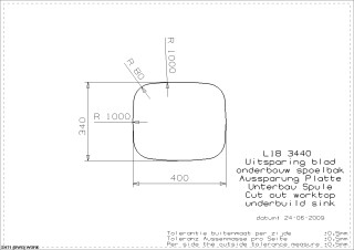 L18 3440 OKG Undermount Cut Out